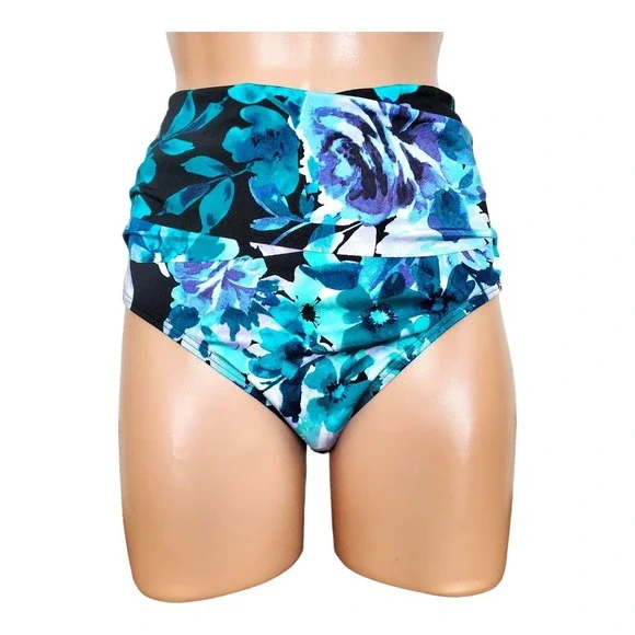 Calvin Klein Swim Calvin Klein High Waist Floral Bikini Bottom